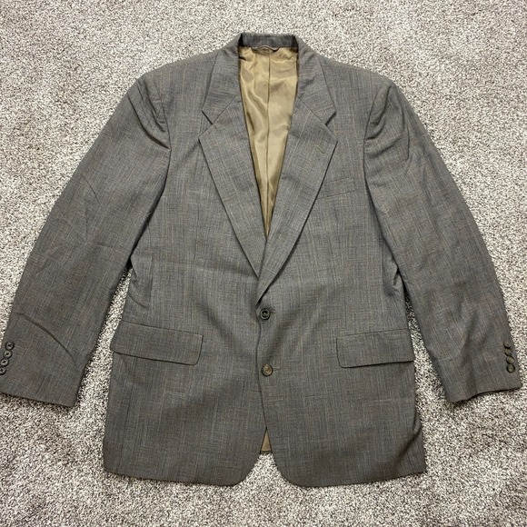 Vtg Christian Dior 44R Tweed Sports Coat Blazer 2 Button Patch Pockets Notch.